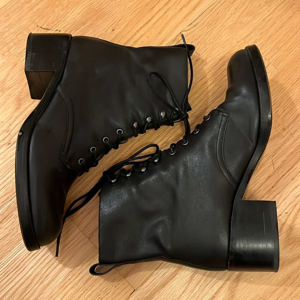 Madewell Black Patti Lace-up Boots
